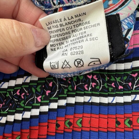 Diane Freis Georgette rare Vintage 80s Pleated Skirt full A-line sz 12 - Picture 3 of 11